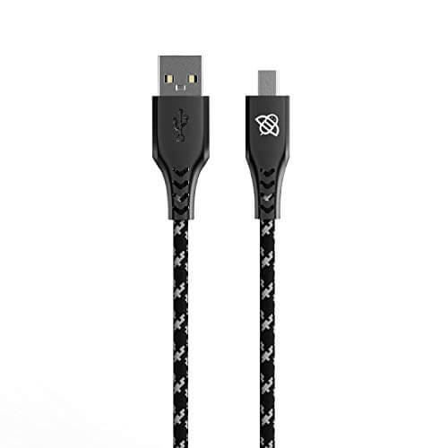 Flybot Bolt Rugged Polyester Braided Unbreakable Micro USB Fast Charging Cable (Length – 1.5 Meter, Color – Grey) at Sale Price in India