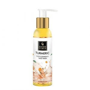 Good Vibes Turmeric Face Wash - 200 ml - Deeply Cleanses Pore sand Makes Skin Visibly Clear - Cruelty Free at Discount Price in India