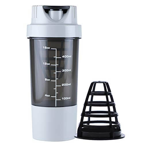 HAANS Shakeit Protein Shaker Bottle, 500ml (Color-Grey) at Sale Price in India