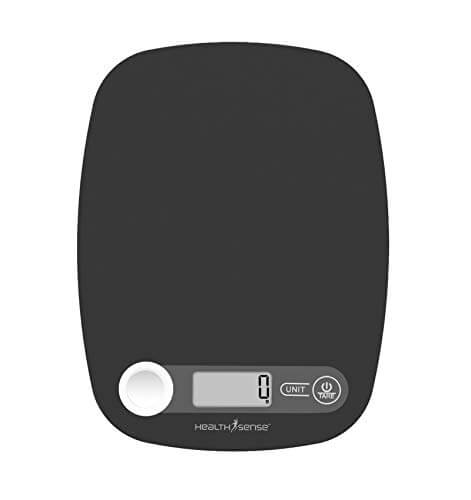 HealthSense Chef-Mate KS 40 Digital Kitchen Weighing Scale & Food Weight Machine for Health, Fitness, Home Baking & Cooking, 1 Year Warranty & Battery Included (Black) at Discount Price in India