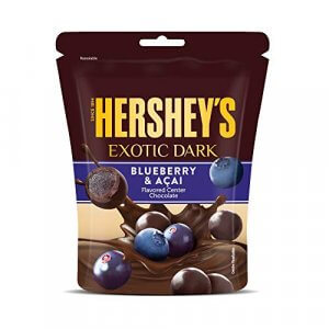Hershey's Exotic Dark Chocolate Blueberry & Acai, 33.3g (Pack of 8) at Discount Price in India