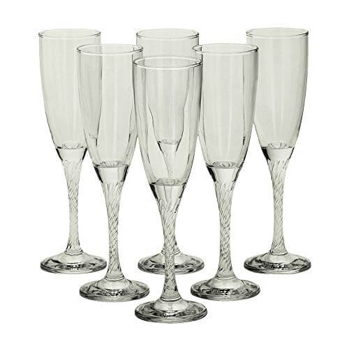 HomeStop Pasabache Twisted Champagne Flute (Clear_Free Size) at Discount Price in India