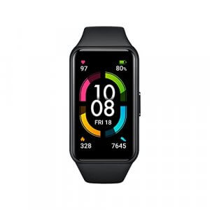 HONOR Band 6 Meteorite Black - 1.47'' AMOLED Touch Display, Smart Watch Like Design, 14 Days Battery, SpO2, 24/7 Heart Rate, Stress & Sleep Monitor, Personalised Watch Faces, Workout Auto-Detection at Sale Price in India