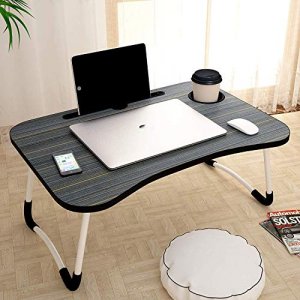 KATRODIYA Laptop Bed Tray Table, Laptop Desk for Bed,Foldable Lap Desk Stand Notebook Desk Adjustable Laptop Table for Bed Portable Notebook Bed Tray Lap Tablet with Cup Holder at Sale Price in India