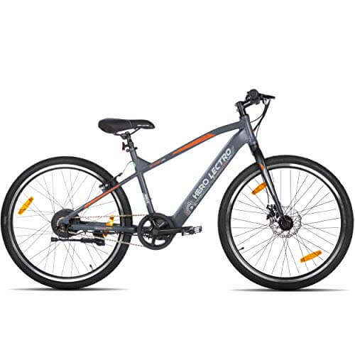 Lectro Clix 26T SS Single Speed Electric Cycle – 16″ Frame, Unisex (Dark Grey & Black) (No-Cost EMI Available) at Sale Price in India