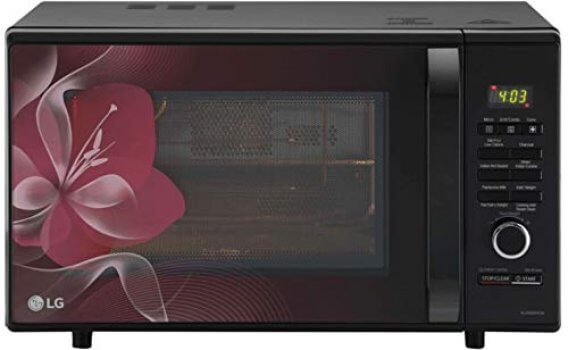 LG 28 L Charcoal Convection Microwave Oven (MJ2886BWUM, Floral, Diet Fry, With Starter Kit) at Cheap Price in India