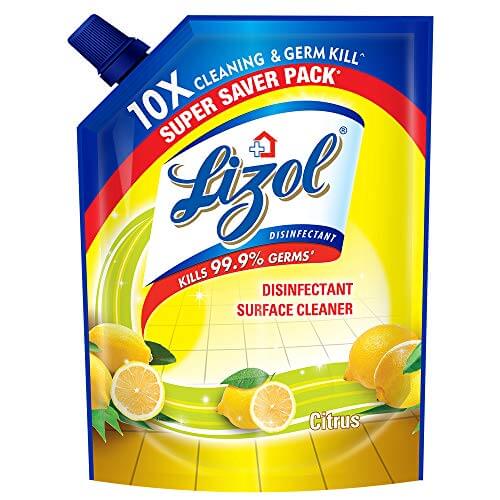 Lizol Disinfectant Surface & Floor Cleaner Liquid Refill Pack, Citrus – 1800 ml | Kills 99.9% Germs at Sale Price in India
