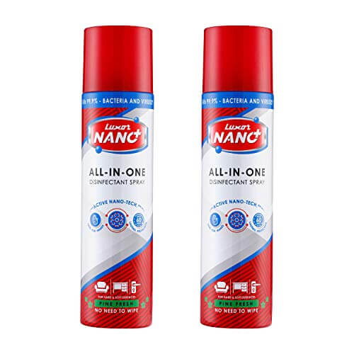 Luxor Nano Surface Disinfectant Spray Sanitizer -Upto 60min Protection*, Pine Fresh (2 * 241 mL)- Pack of 2 at Sale Price in India