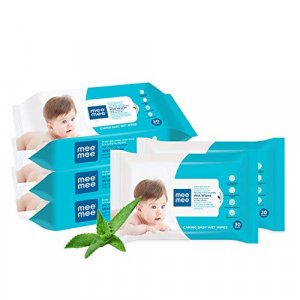 Mee Mee Caring Baby Wet Wipes with Aloe Vera (Pack of 5, 30 Pieces) at Cheap Price in India