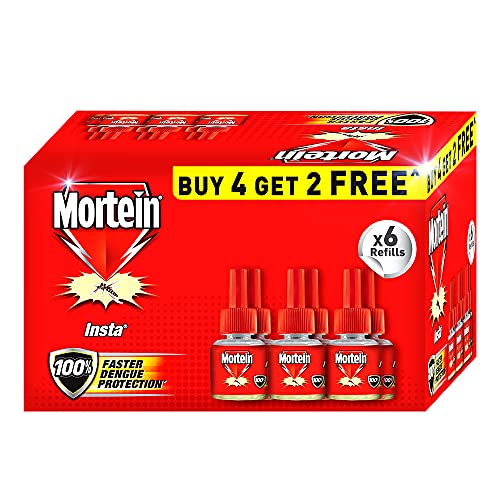 Mortein Mosquito Killer Liquid Vaporizer Refill – Buy 4, Get 2 Free Pack at Sale Price in India