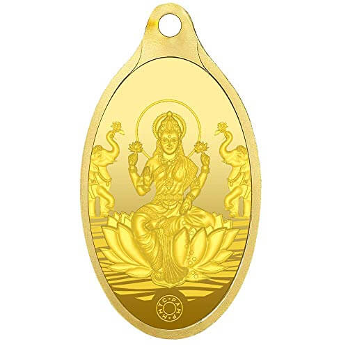 Muthoot Gold Bullion Corporation Metal 24 kt (999.9) Goddess Lakshmi Gold Pendant For Girls – 2 gm at Sale Price in India