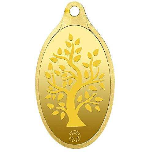 Muthoot Gold Bullion Corporation Metal 24k (999.9) Yellow Gold Bodhi Tree Pendant For Girls – 2 Gm at Discount Price in India