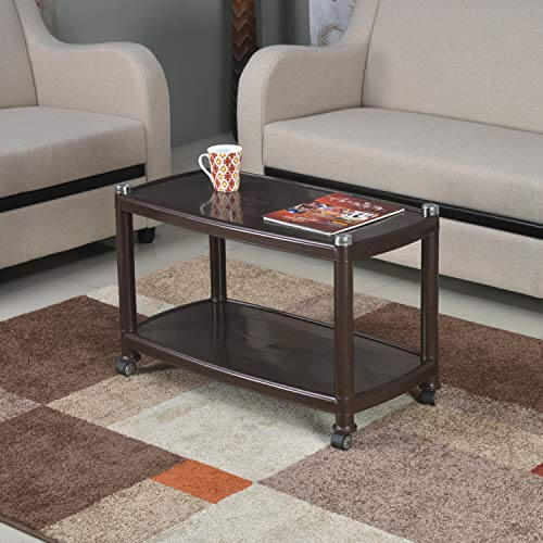 Nilkamal CENTBL5 Plastic Contemporary Center Table (Weather Brown) at Discount Price in India