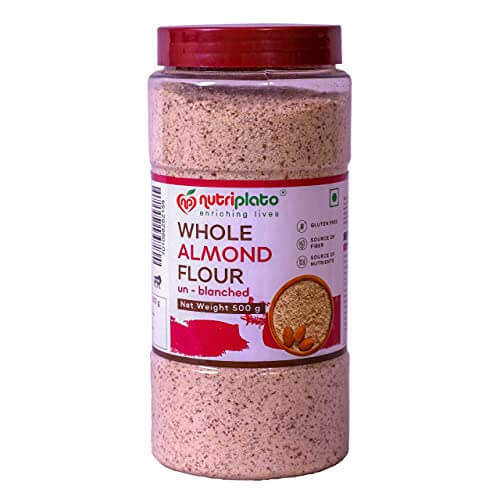 Nutriplato Unblanched Almond Flour Jar, 500 g at Discount Price in India