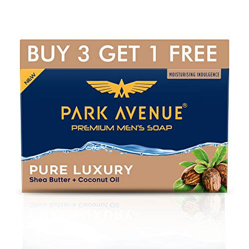 Park Avenue Premium Men’s Soap, Shea Butter+ Coconut Oil, 125g (BUY 3 GET 1) at Sale Price in India