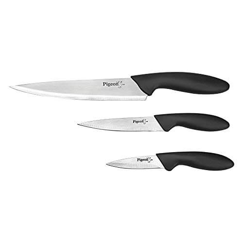 Pigeon by Stovekraft Stainless Steel Kitchen Knives Set, 3-Pieces, Multicolor at Discount Price in India
