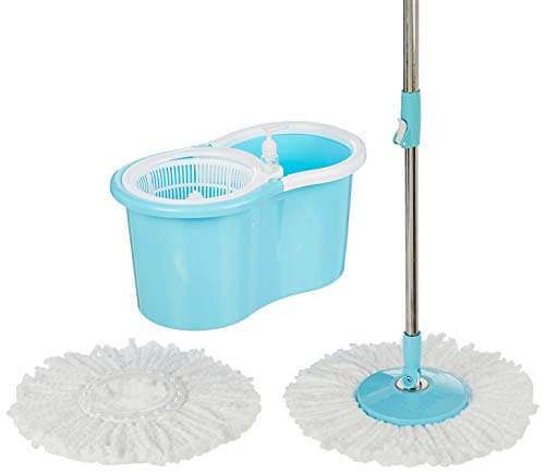Presto! Spin Mop, Oval Bucket with Plastic Basket, 2 Refills at Sale Price in India