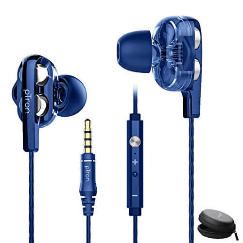 pTron Boom Ultima 4D Dual Driver, In Ear Gaming Wired Headphones with Mic, Volume Control & Passive Noise Cancelling Boom 3 Earphones – (Dark Blue) at Cheap Price in India