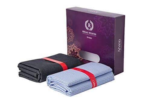 Regal Weaves by Arvind Fabric Gift Box (Unstitched, Multicolor, Free Size)- Single Pair Pack (FABPACKDES-2) at Cheap Price in India