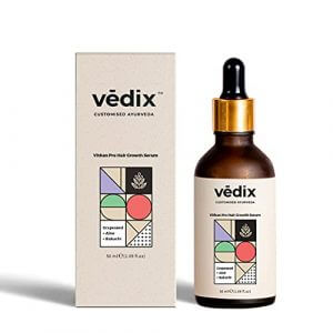 Vedix Vithan Pro Hair Growth Serum with Aloe + Grapeseed + Bakuchi - Thicker Longer Hair - Strengthens Hair Roots - Repair Damaged Hair - 50 ml at Cheap Price in India