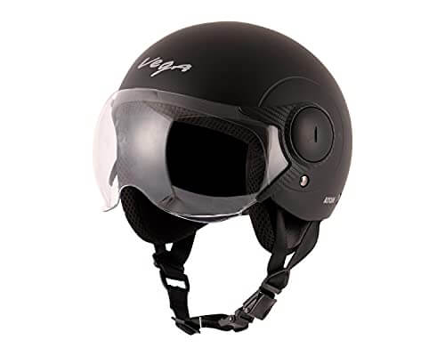 Vega Atom ABS Material Dull Black Helmet for Women (M) at Discount Price in India