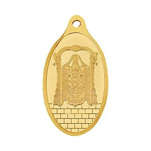 WHP Jewellers 24kt (999) 2.5 gram Lord Balaji Yellow Gold Balaji Pendant at Cheap Price in India