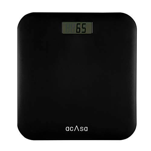 Acasa Digiscale Basics Digital Body Weight Machine with LCD Display & Step-on Technology (Black) at Discount Price in India