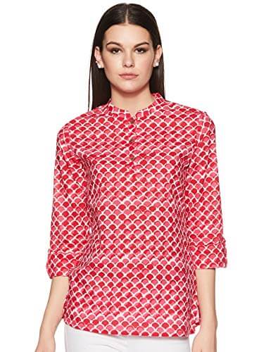 Amazon Brand – Myx Women’s Cotton Straight Kurti (NIT001CORE7B_Pink_Small) at Discount Price in India