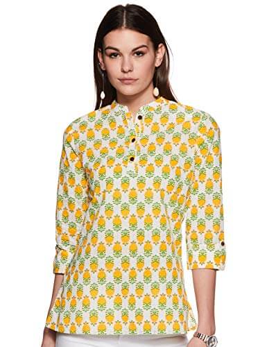 Amazon Brand – Myx Women’s Cotton Straight Kurti (NIT001CORE10C_Multicolored_Small) at Discount Price in India