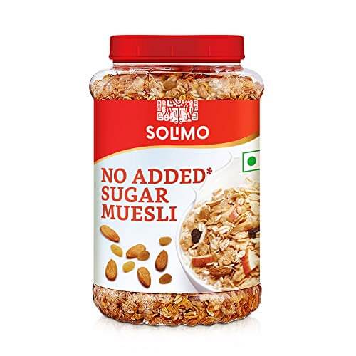Amazon brand – Solimo No Sugar Muesli, 1kg at Discount Price in India