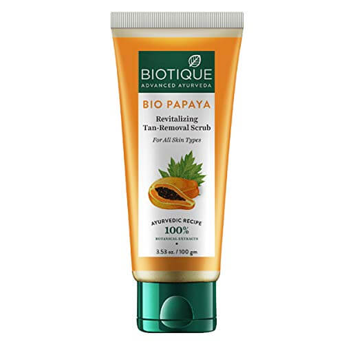 Biotique Bio Papaya Revitalizing Tan Removal Scrub, 100 g at Sale Price in India