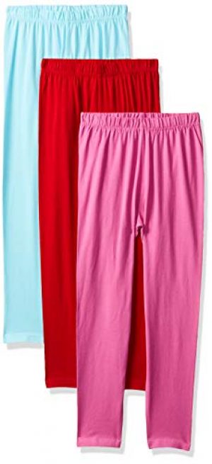 Cloth theory Girl's Regular Fit Leggings (Pack of 3) (iclg100_3_Multicolor 5_2-3 Years) at Sale Price in India