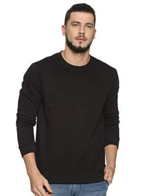 Diverse Men's Round Neck Regular Fit Full Sleeve Sweatshirt (DCMSSF01RC11L35-4275D_Black_M) at Sale Price in India
