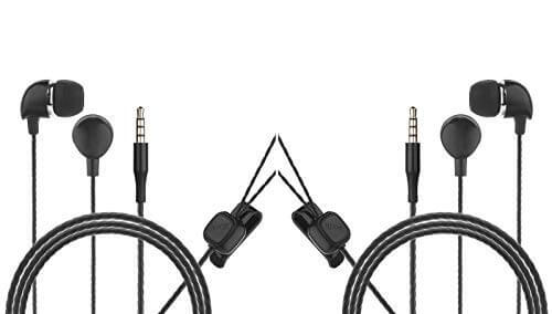 Hitage Super Bass Perfect Soundtrack Wired in-Ear Headphone Pack of 2 (Black) at Cheap Price in India