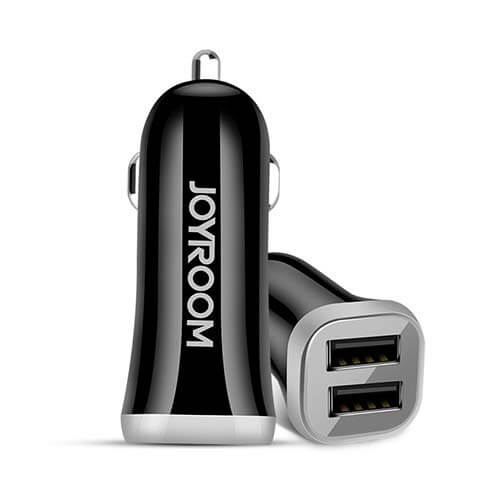 JOYROOM C-M216 ABS + PC 3.1A 2 USB Ports Car Charger 1 Port (Black) at Discount Price in India