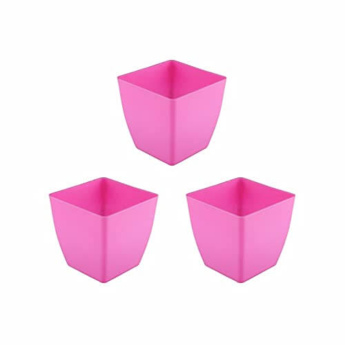 Kraft Seeds Compact and Handy 6 Inches Pearl Table Pots for Indoor and Outdoor Garden Use – Pink – Pack of 3 (KS-NTA-182) at Discount Price in India