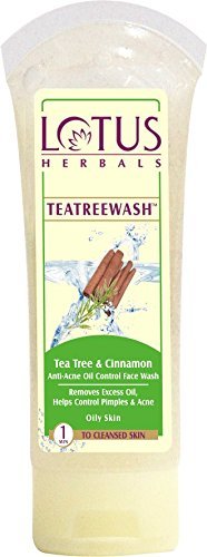 Lotus Herbals Tea Tree and Cinnamon Anti-Acne Oil Control Face Wash-120g at Discount Price in India