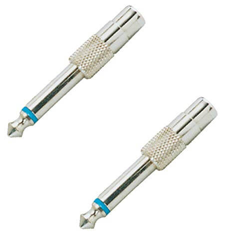 Metal P38 TRS 6.3 mm Male to RCA Female Converter Adapter connectors Male to Female – Pack of 2 (P 38 TRS 6.3 mm to RCA Female) at Sale Price in India