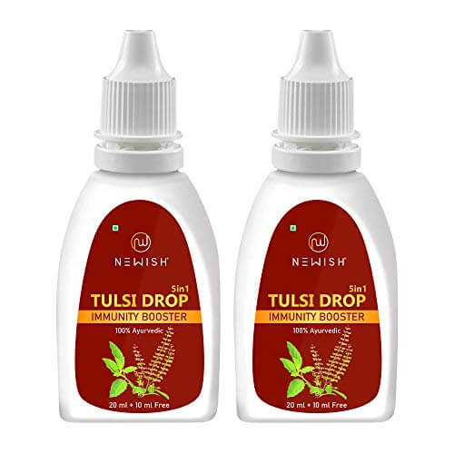 Newish® Tulsi Drop for Immunity Booster, Cough and Cold (20ml+10ml Free) Set of 2 at Sale Price in India