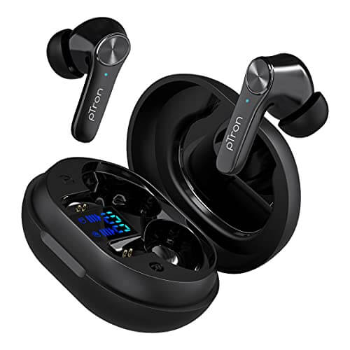 pTron Bassbuds Ultima V2 (ANC) Active Noise Cancellation Bluetooth 5.0 Wireless Headphone with 15Hrs Total Playback with Case, Deep Bass, Touch Control, Voice Assistance & IPX4 Water-resistant (Black) at Cheap Price in India
