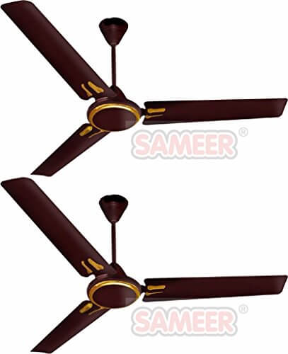 Sameer Jewel 48 Sparkling Gold 1200mm Ceiling Fan,2 Year Warranty,Pack of 2 at Cheap Price in India