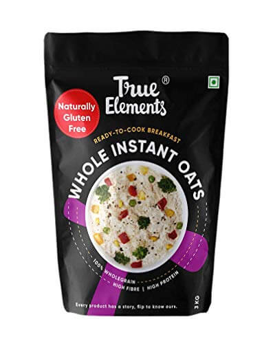 True Elements Gluten Free Instant Oats 3kg – High Protein | Cereal for Breakfast | Oats for Weight Loss | Whole Oats at Cheap Price in India