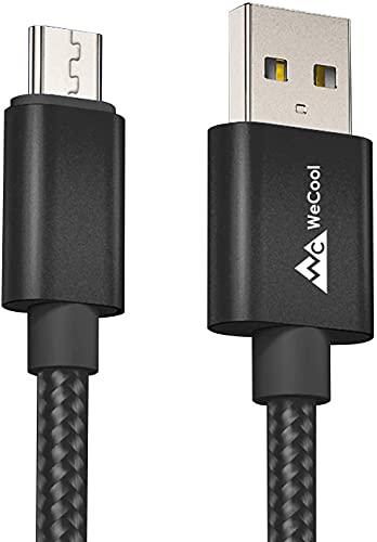 WeCool Nylon Braided Unbreakable Charging Cable or Micro USB Data Cable for Charging and Data Sync (1 Meter, Black), 2021 at Sale Price in India
