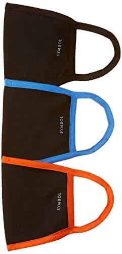 Amazon Brand – Symbol Unisex’s Cotton Reusable Anti-Microbial 2 Layer Face Mask (Pack of 3) (IMK-02-PO3-A_Multicoloured1_3 Count (Pack of 1)) at Cheap Price in India