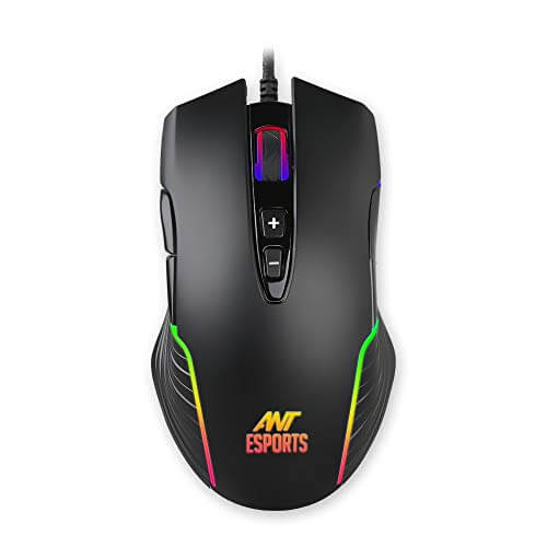 Ant Esports GM500 RGB Wired Gaming Mouse | 6 DPI Sensitivity Level adjustments | Equipped with HUANO Mouse switches at Discount Price in India