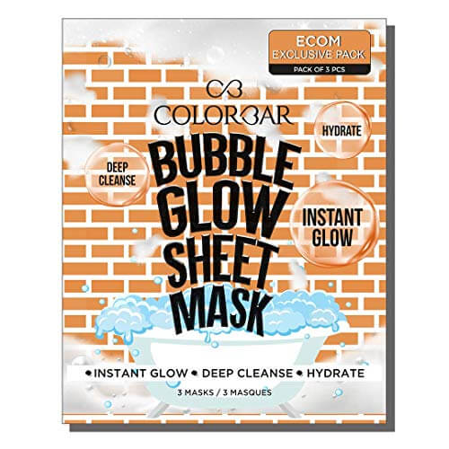 Colorbar Cosmetics Bubble Glow Sheet Mask, 28 g (Pack of 3) at Sale Price in India
