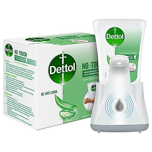Dettol Handwash No-Touch Automatic Soap Dispenser Device with Aloe Vera Refill – 250ml | Aloe Vera & Moisturizer | 10X Better Protection from Germs at Cheap Price in India