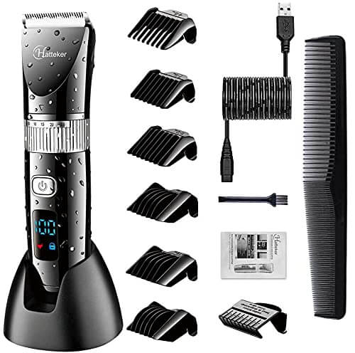 Hatteker Cordless Hair Trimmer Pro Hair Clippers Beard Trimmer for Men Haircut Kit Cordless USB. at Sale Price in India