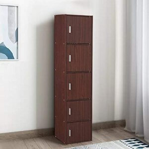 HomeTown Albert Engineered Wood Multipurpose Cabinet in Cherry Brown & Walnut Colour at Cheap Price in India
