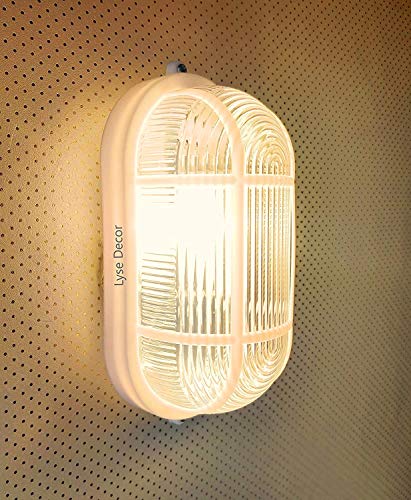 Lyse Decor 40W Waterproof Exterior Outdoor Bulkhead Wall Light Lamp (White) at Sale Price in India